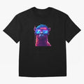 Cyberpunk Llama with Neon Soccer Vibes Oversized T-Shirt Bring Home Global Football Passion for FIFA World Cup 2026 USA Canada Mexico, Inspired by Mbappe, England and Germany, Stadium Memories, Football Loyalty, International Chants and