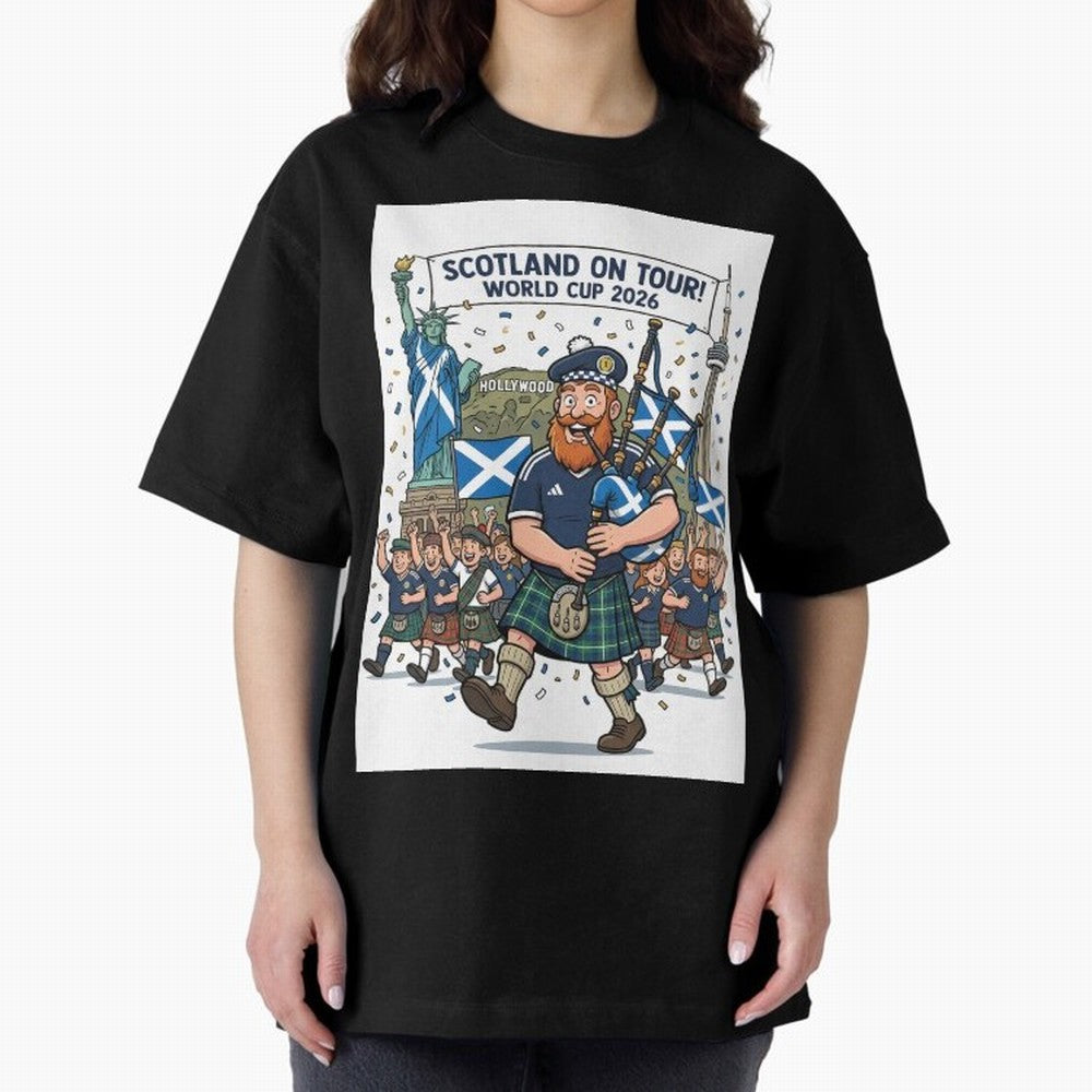 World Cup 2026 Tour Oversized T-Shirt Celebrate Global Passion for FIFA World Cup 2026 USA Canada Mexico for Fans of Haaland and Mbappe and Germany, Bringing Champion Mindset, Group Stage Buzz, Knockout Tension and Passionate Fan Culture; Great for