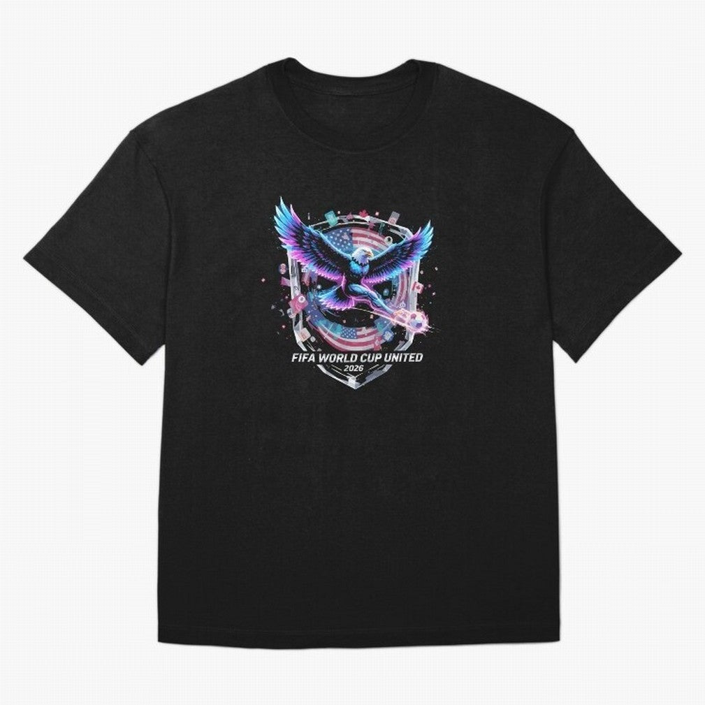 FIFA World Cup 2026 United Eagle Soccer Art T-Shirt_86867742 Oversized T-Shirt Celebrate the Biggest Stage of the FIFA World Cup 2026 Group Stage Journey through Neymar Highlights, England and Germany Pride, Sports Nostalgia, International