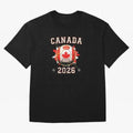 Front Print Canada Soccer World Cup 2026 - Canadian Fan Gift T-Shirt_84561562 Oversized T-Shirt Honor the Football Icons of FIFA World Cup 2026 Group Stage with Messi and Cristiano Ronaldo, Netherlands Energy, Supporter Pride, Iconic Celebrations,