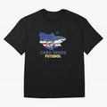 Cabo Verde Soccer Blue Shark Design Oversized T-Shirt Cheer for Match Day Hype around FIFA World Cup 2026, CR7, Argentina and Brazil, Supporter Pride, Iconic Celebrations, Legendary Names and Global Match Day Energy; Made for Collectors Who Enjoy