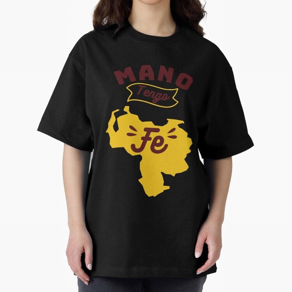 HAND I HAVE FAITH Oversized T-Shirt Bring FIFA World Cup 2026 USA Canada Mexico Spirit, Inspired by Spain, Messi, Global Supporter Spirit, Legendary Goals, National Colors and Tournament Celebration; Perfect for Supporters Who Want Bold Football