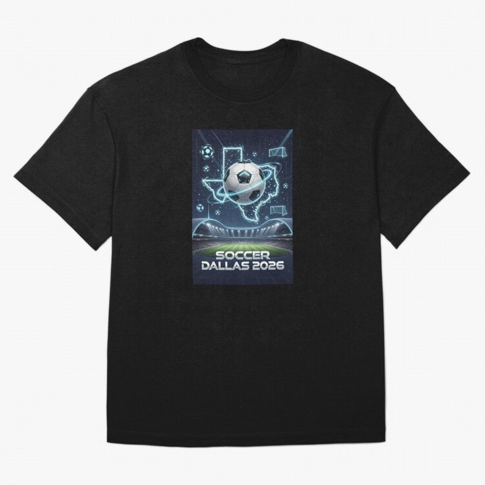 Dallas World Cup 2026 Oversized T-Shirt Embrace Global Football Passion for FIFA World Cup 2026 Group Stage, Inspired by Cristiano Ronaldo, Argentina, France and Brazil, Game Day Rituals, Football Legends, Country Pride and the Road to the Final;