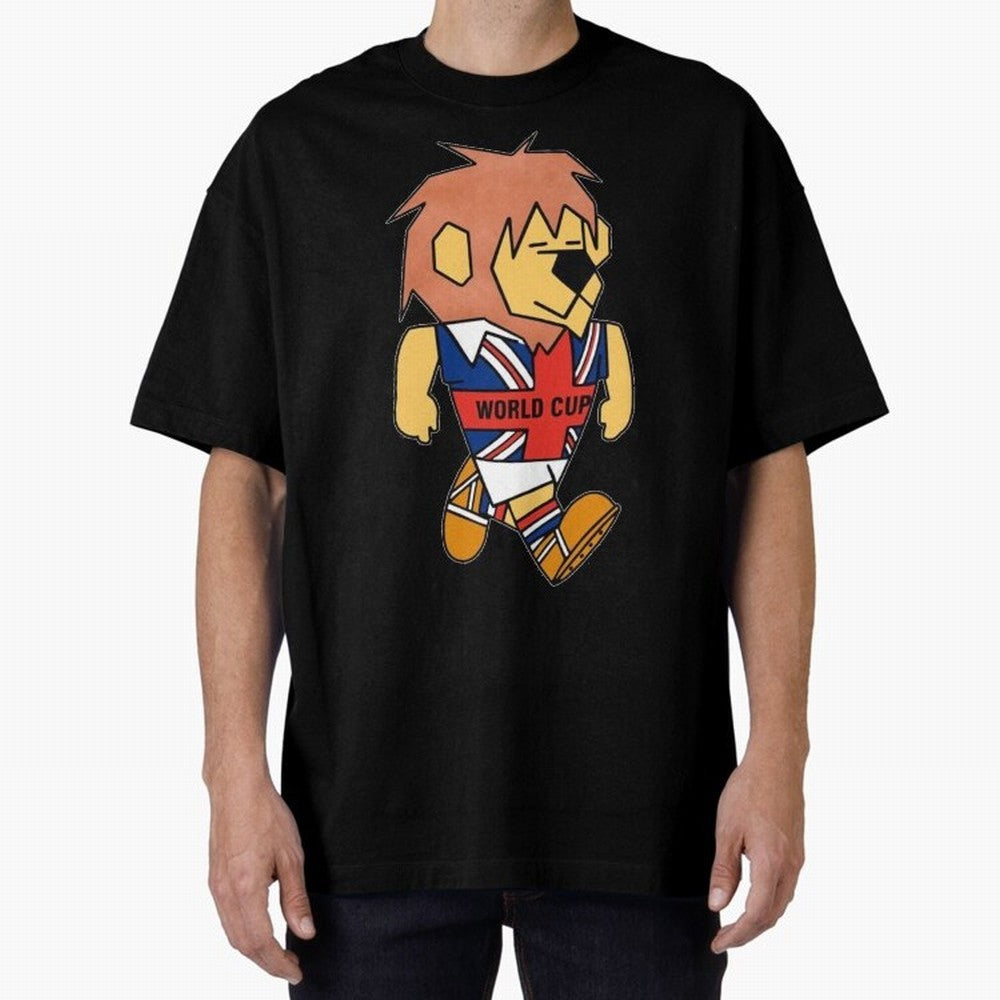 World Cup Willie 1966. Oversized T-Shirt Spotlight FIFA World Cup 2026 Group Stage Connected to Neymar, England and Germany Energy, Goal Celebration Energy, Supporter Heritage, Football Icons and Worldwide Tournament Joy; Great for Supporters Who