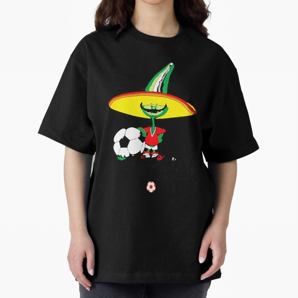 Mexico 86 Oversized T-Shirt Represent FIFA World Cup 2026 Built around Neymar, Haaland and Cristiano Ronaldo, Argentina Energy, Championship Spirit, Famous Goals, Roaring Crowds and International Football Unity; Perfect for Fans, Collectors, Family