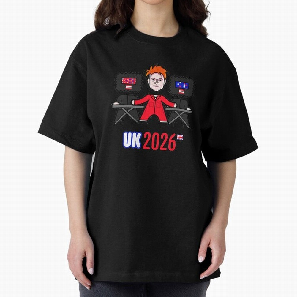 United Kingdom 2026 Oversized T-Shirt Feel the Trophy Chase of the FIFA World Cup 2026 Journey through Haaland Highlights, Brazil Pride, Football Passion, Legendary Performances, Festival Vibes and Supporter Community; Ideal for Football Dads,