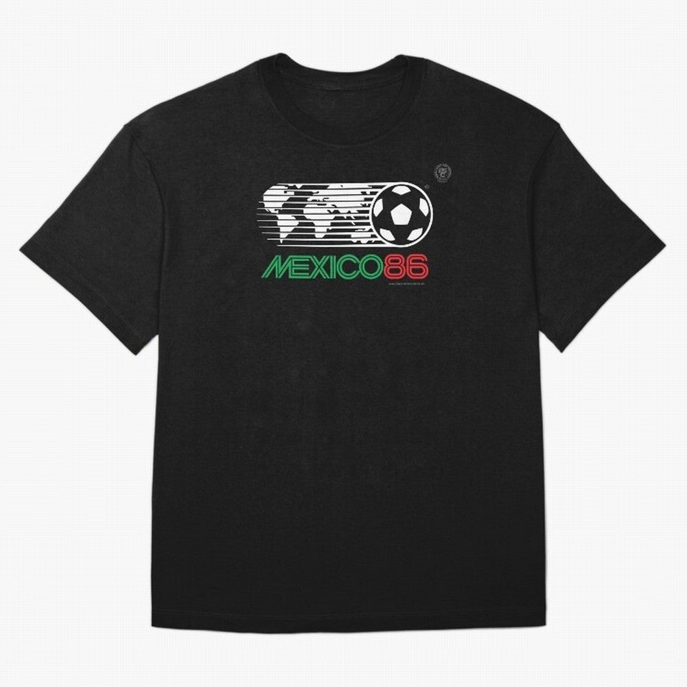 Mexico 86 Logo Tribute ¨C Retro Soccer World Cup Inspired Graphic | Vintage Mexican Football Art | Ruben Santiago Creative Oversized T-Shirt Make Your Look Match FIFA World Cup 2026 Group Stage Featuring CR7, Spain Energy, Soccer Culture, Superstar