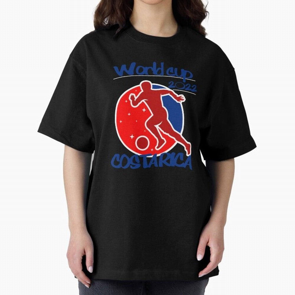 Costa Rica World Cup 2022 Oversized T-Shirt Join Supporters Worldwide for FIFA World Cup 2026 USA Canada Mexico Spirit, with Spain, Neymar, Football History, Final Match Energy, Crowd Noise and Once in a Lifetime Moments; Perfect for Supporters Who
