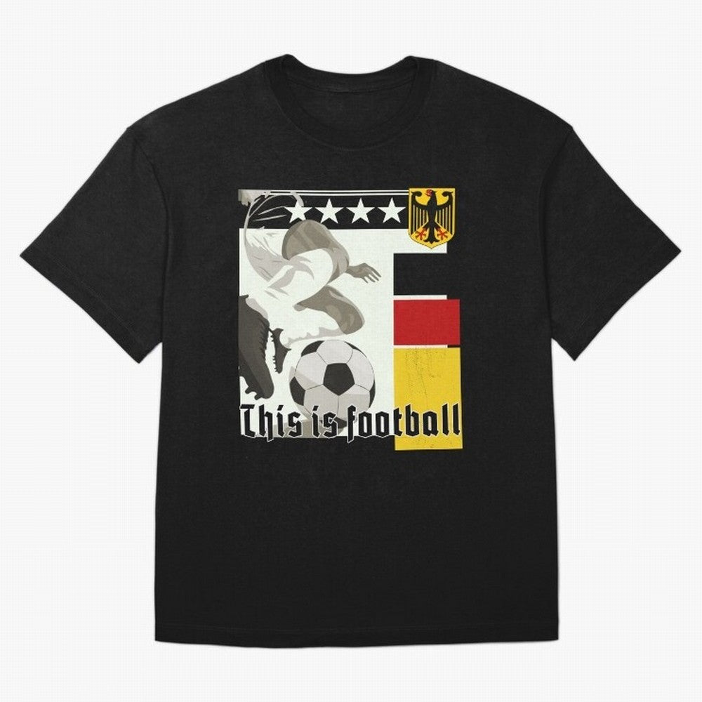 This is football! Fan Design Germany 2026 Oversized T-Shirt Remember FIFA World Cup 2026 Spirit, Filled with England and Germany, Messi, Championship Spirit, Famous Goals, Roaring Crowds and International Football Unity; Made for Collectors Who